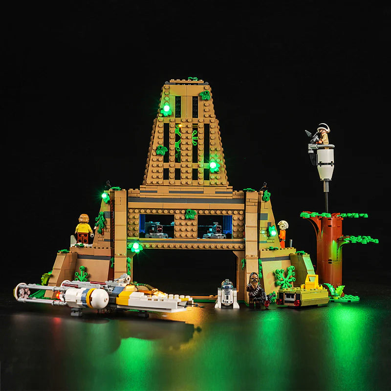 Ensemble d'éclairage LED pour la base rebelle LEGO sur Yavin 4 (75365) avec télécommande