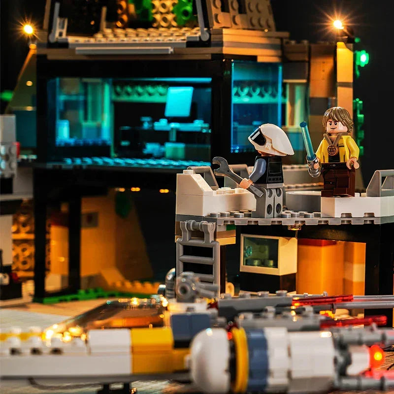 Lego Star Wars Set mit beleuchteter Basis und zwei Minifiguren