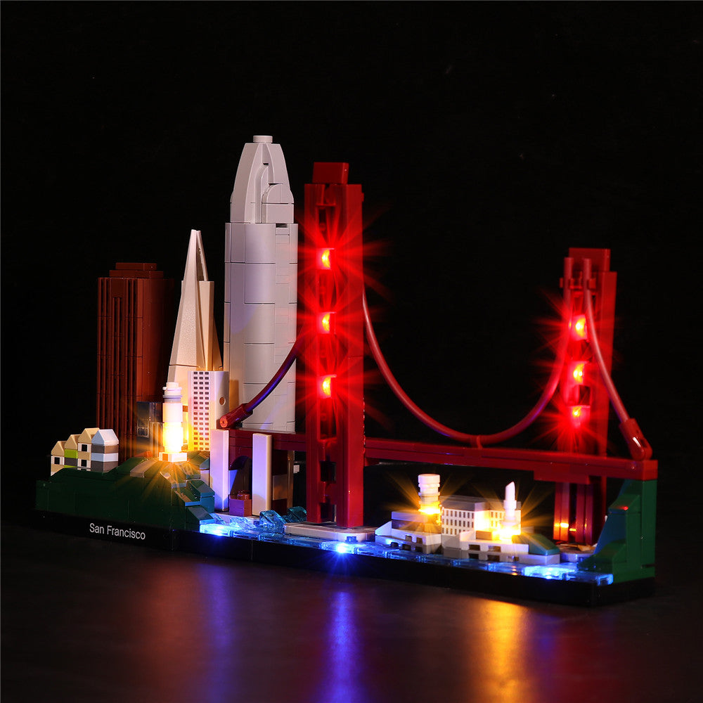 Ensemble d'éclairage LED pour la série LEGO Skyline San Francisco (21043)