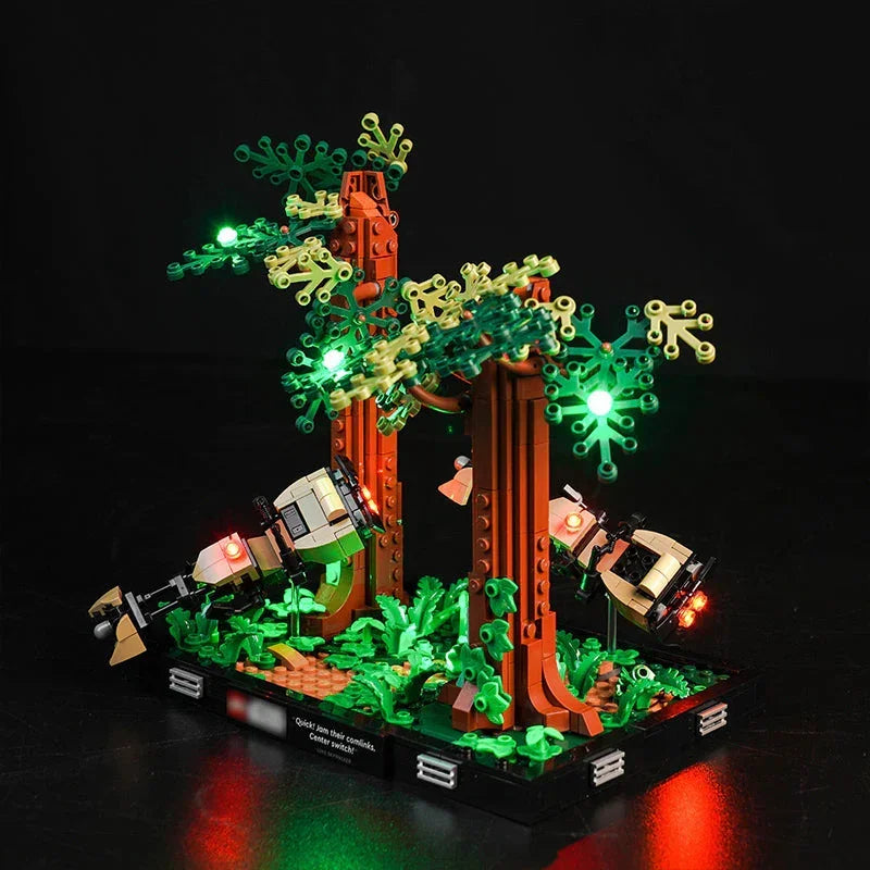 Beleuchtetes Lego Star Wars Endor Speeder Bike Set mit LED Lichtern