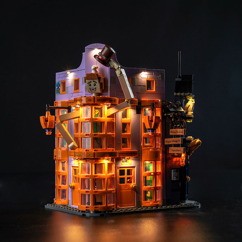 Ensemble de lumières LED pour LEGO Chemin de Traverse : Farces pour Sorciers Facétieux des Weasley (76422)