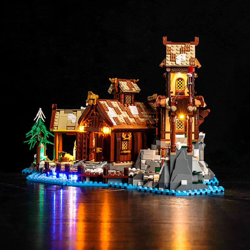 Ensemble d'éclairage LED pour LEGO Village Viking (21343) avec télécommande