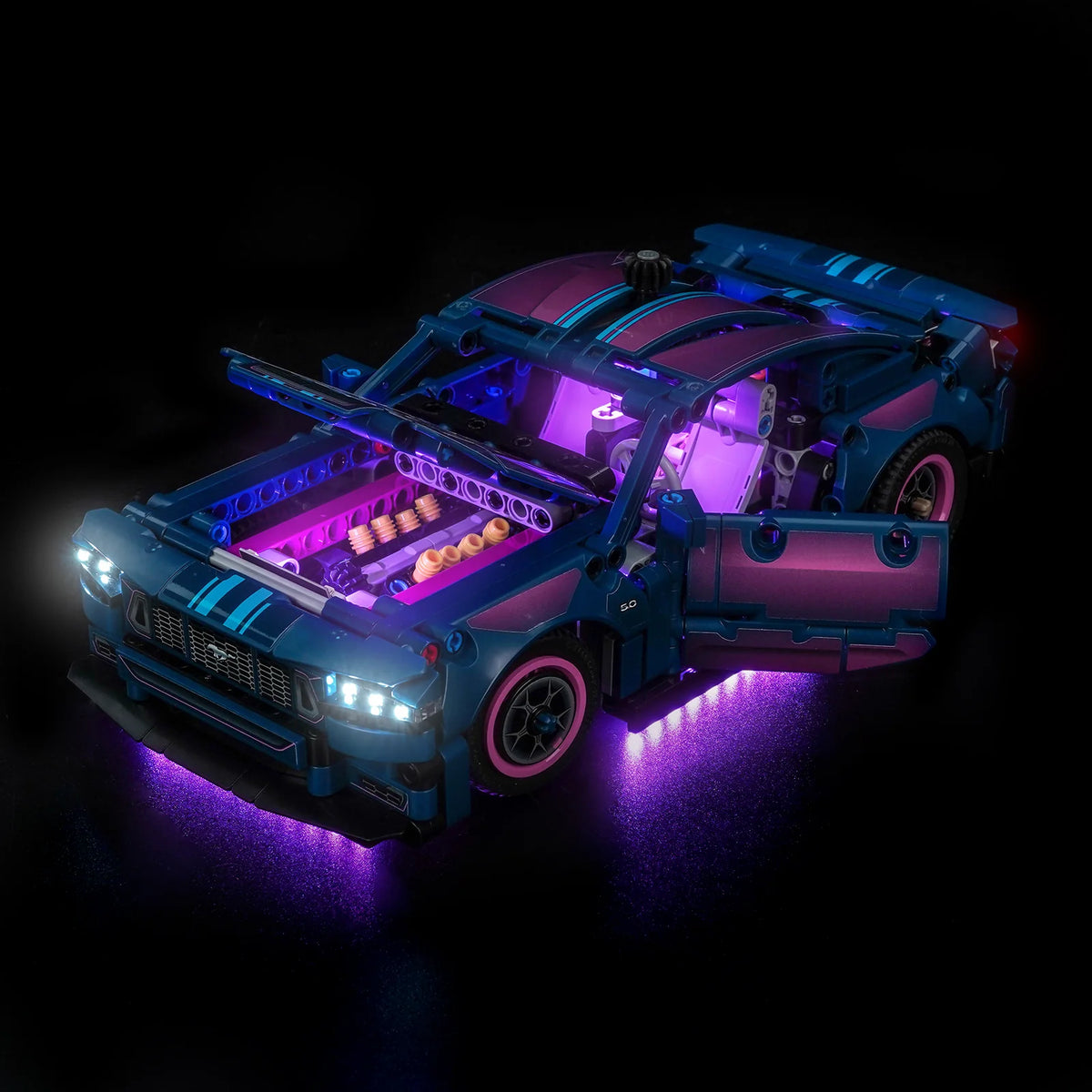 LED Licht Set für LEGO Ford Mustang GT Auto aus der Tuning-Werkstatt (42236) inkl. Fernbedienung
