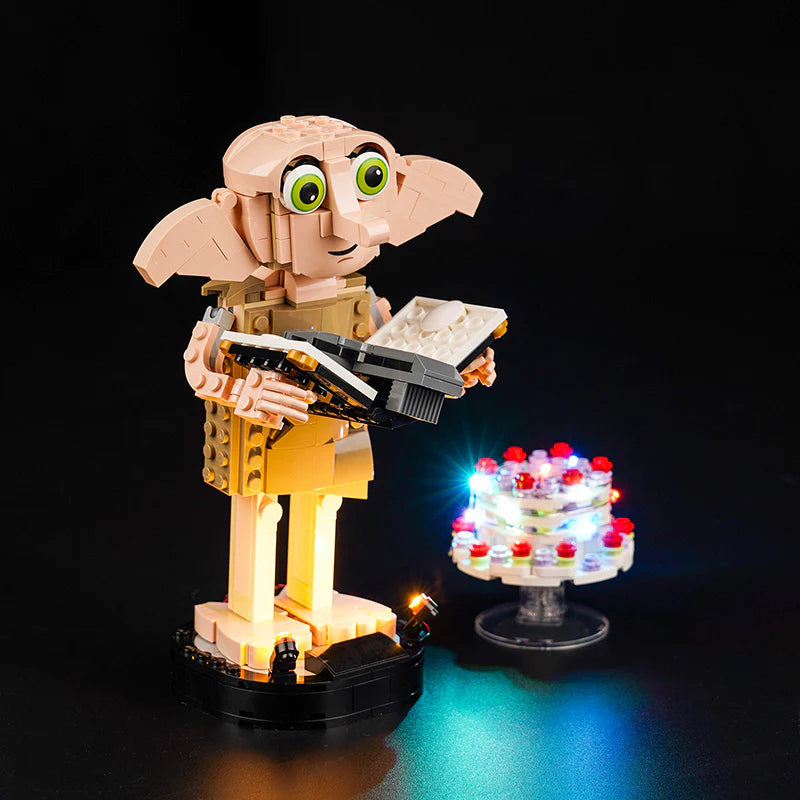 LEGO Dobby mit leuchtendem Kuchen