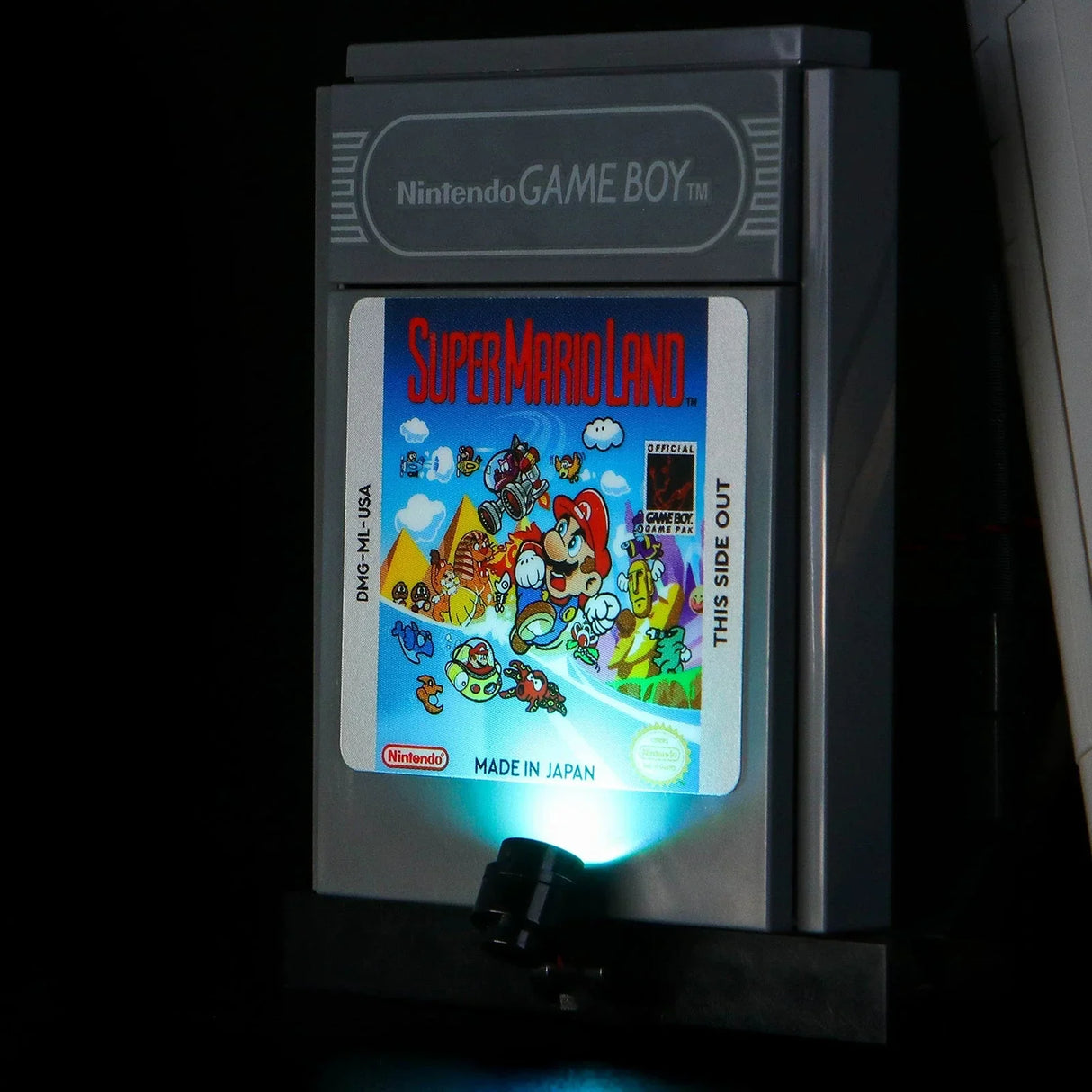 Super Mario Land Game Boy Spielmodul mit leuchtendem Etikett