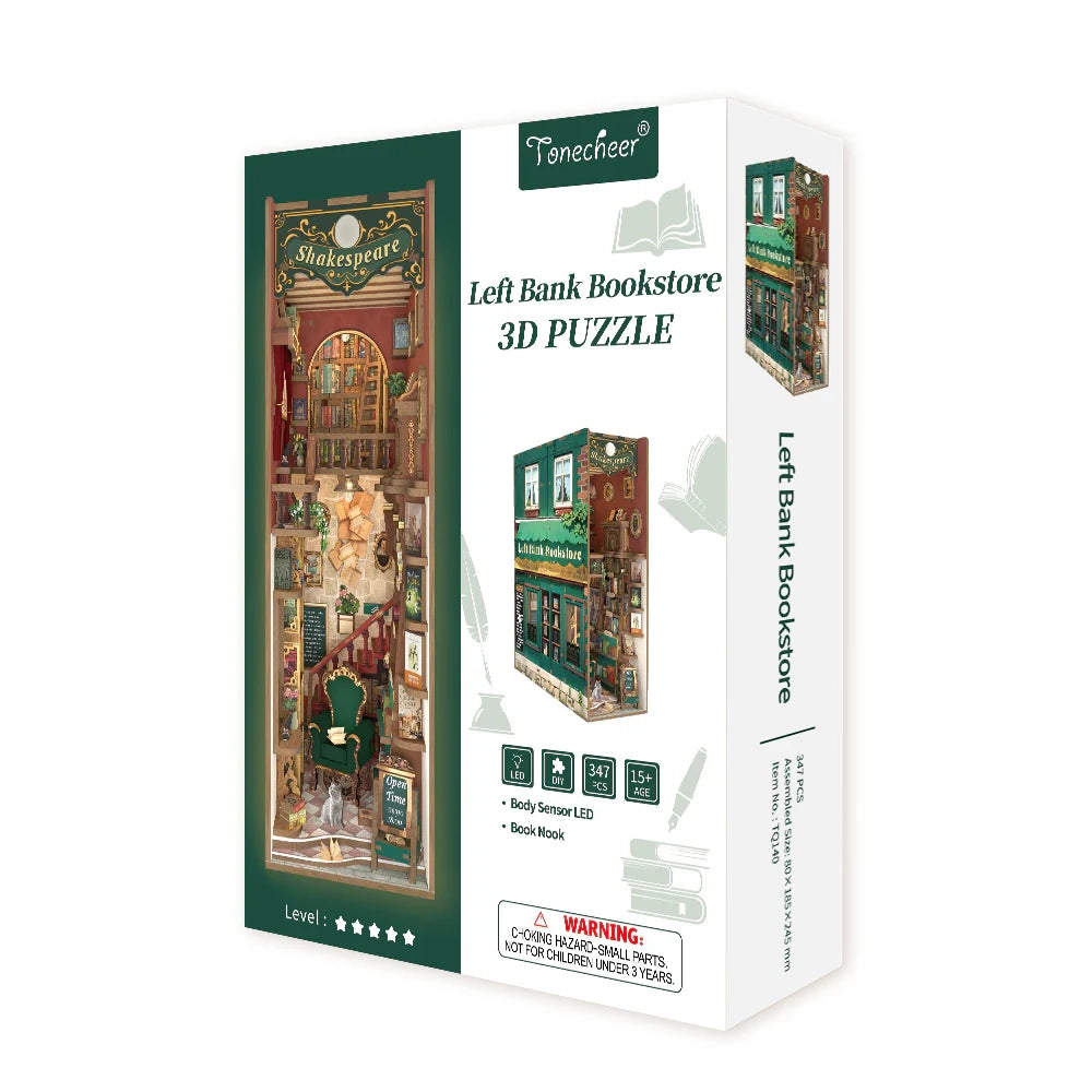 Tonecheer Left Bank Bookstore 3D Puzzle Box
