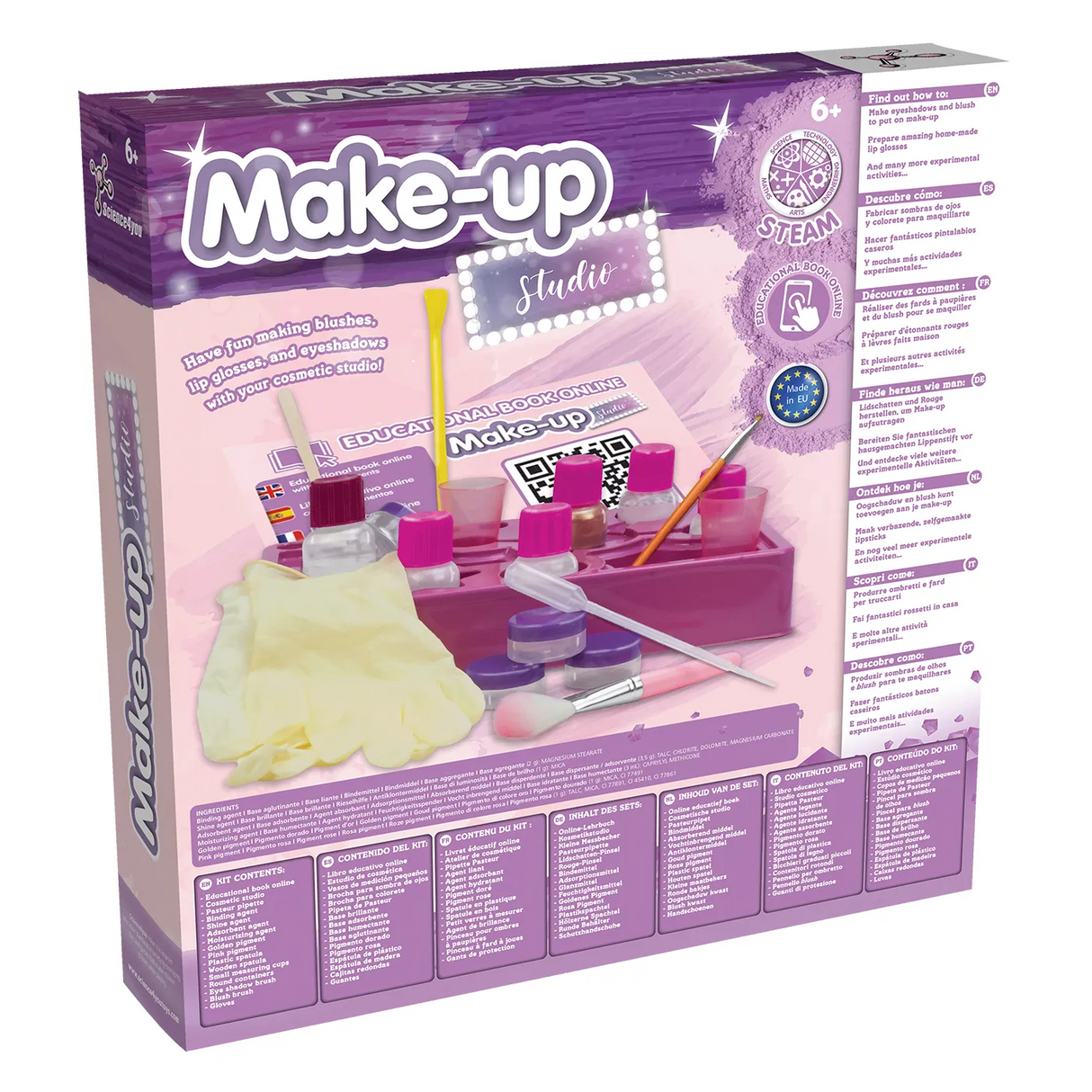Make-up Studio Set mit Make-up-Produkten und Zubehör