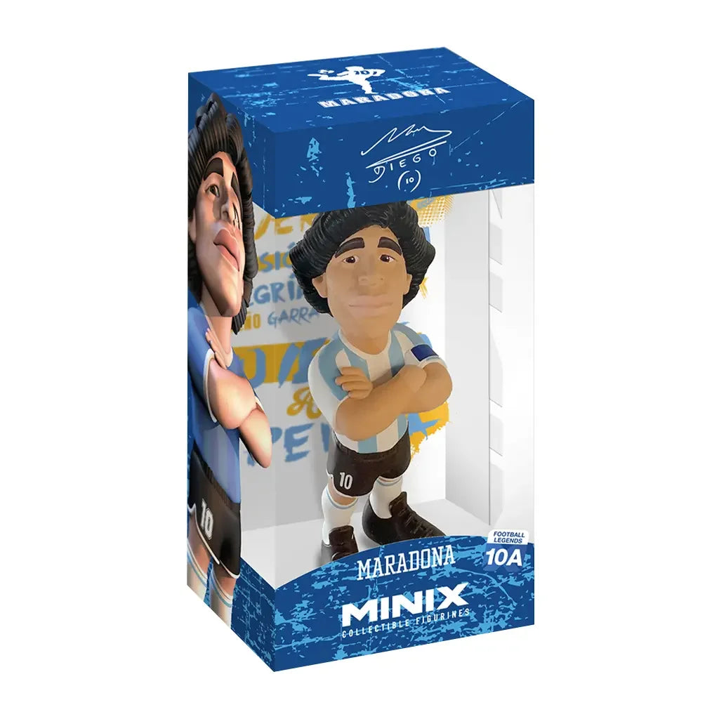 Minix Sammelfigur von Diego Maradona in blau-weißem Trikot mit der Nummer 10