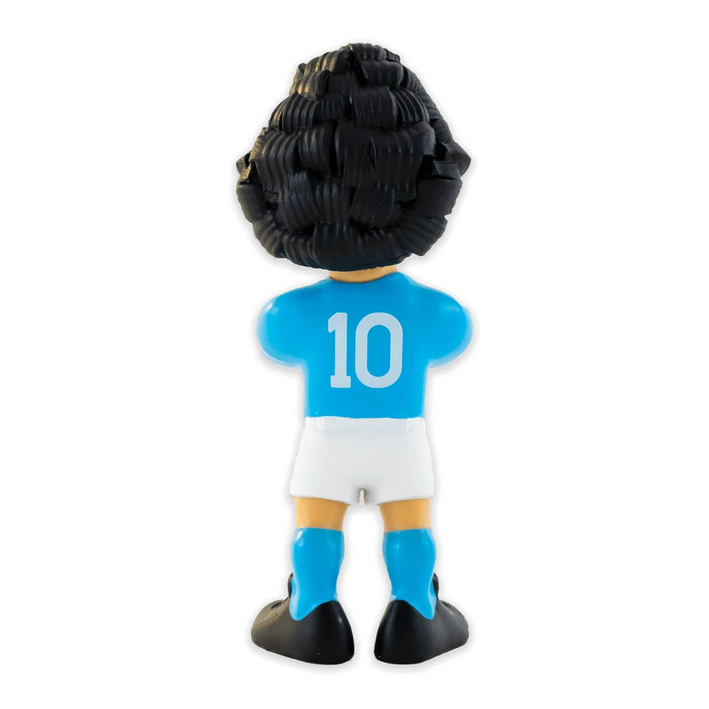 Rückansicht einer Fußballspielerfigur mit blauer Nummer 10 auf dem Trikot