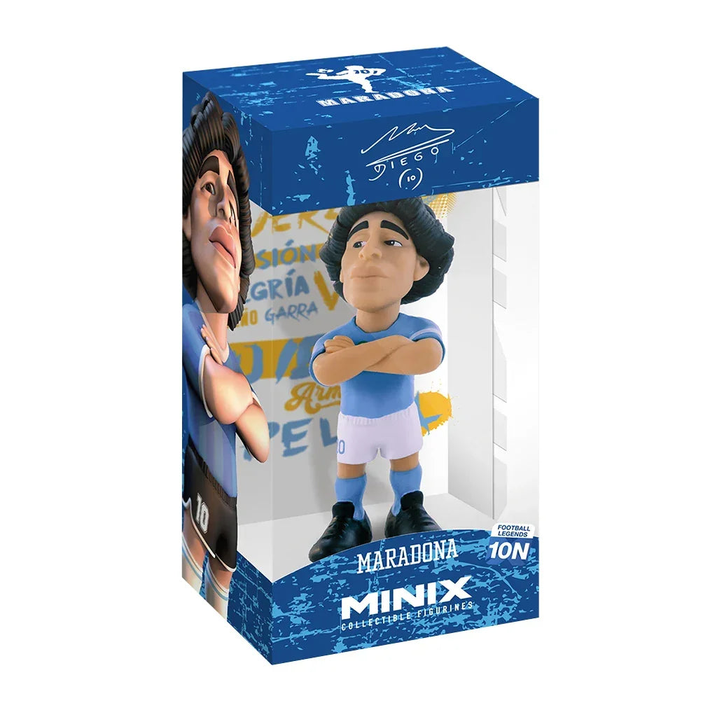 Minix Sammelfigur von Diego Maradona in blauer Verpackung