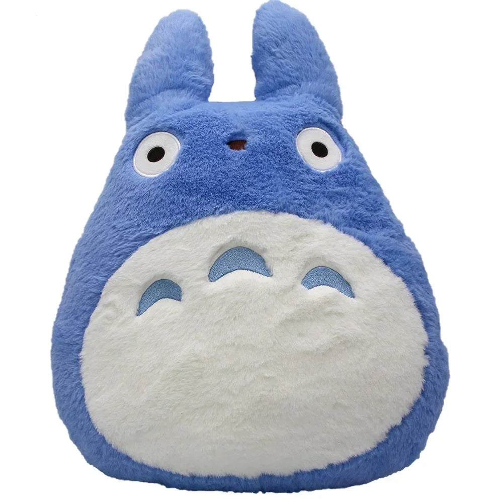 Blauer Totoro Plüschtier mit weißen Augen und Bauch
