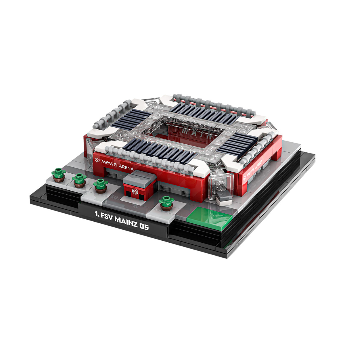 Modell der MEWA ARENA, Heimstadion des 1 FSV Mainz 05, aus Bausteinen