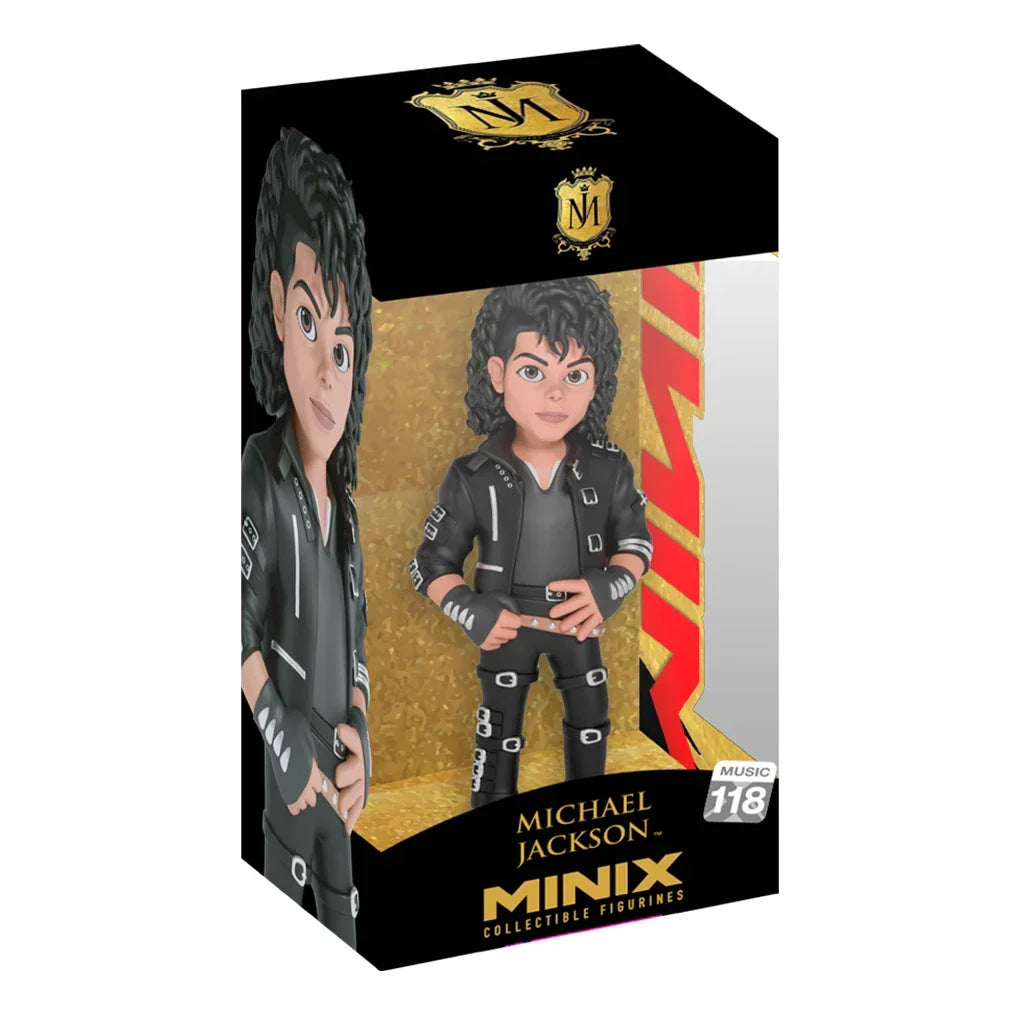 Michael Jackson Minix Sammelfigur in schwarzer Lederjacke und Hose