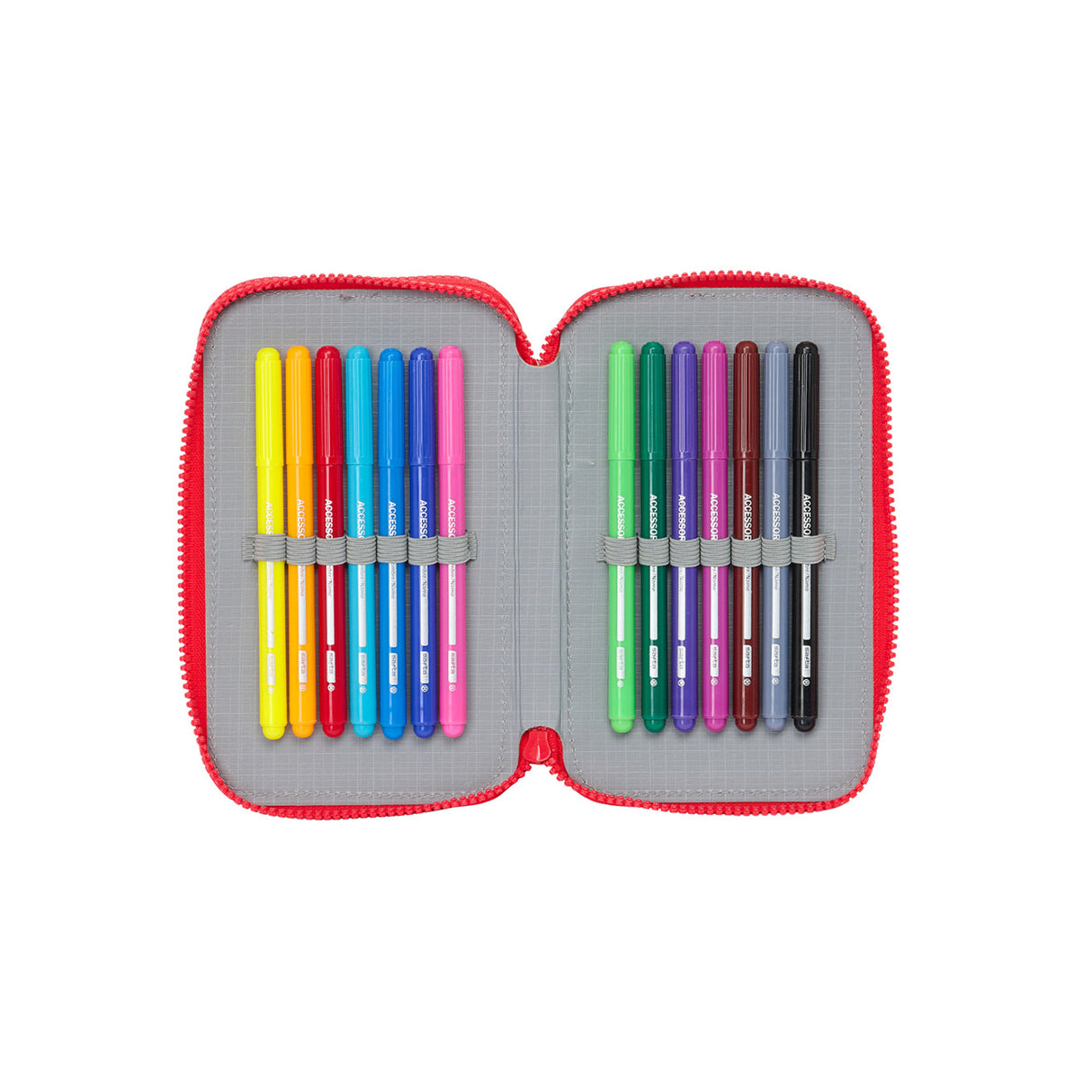 Trousse Mickey Mouse « Fantastique » - Trousse comprenant stylos, taille-crayon et gomme (28 pièces)