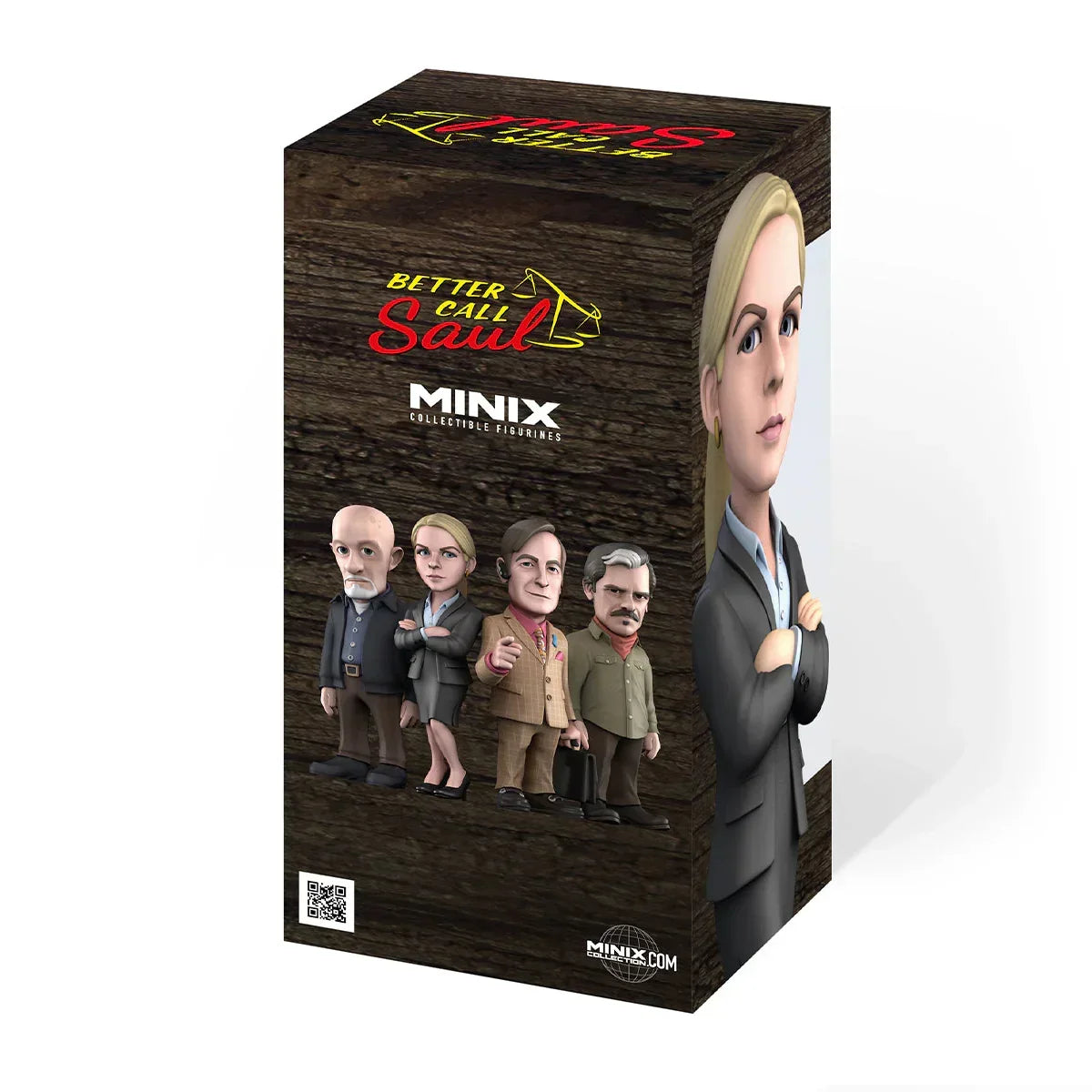 Better Call Saul Minix Sammelfiguren Box mit vier Figuren und Kim Wexler an der Seite