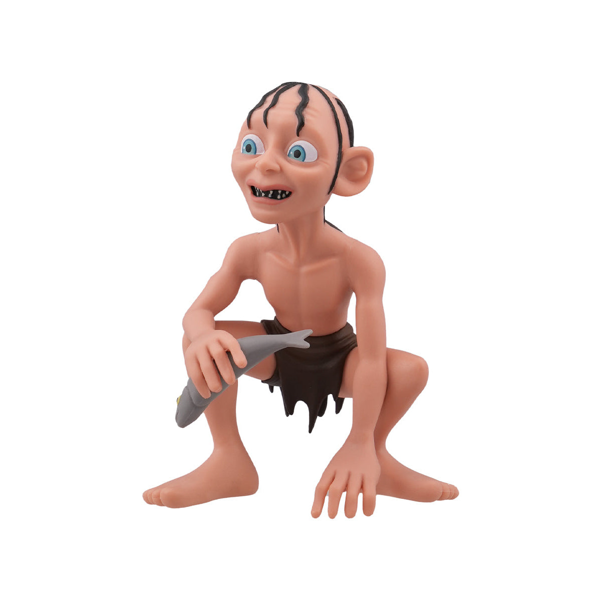 Gollum Figur hockend mit Fisch
