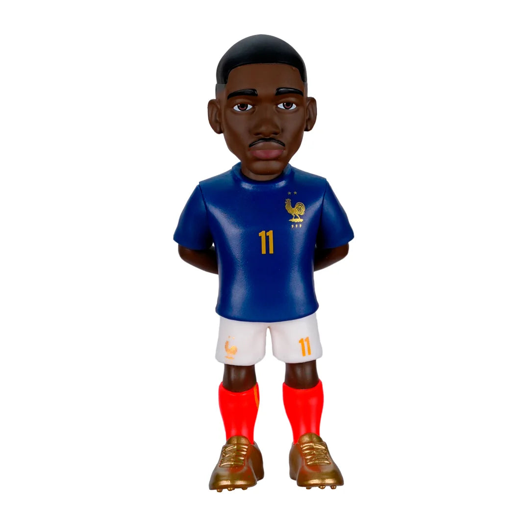 Sammelfigur eines Fußballspielers im blauen Trikot mit der Nummer 11 und FFF Logo
