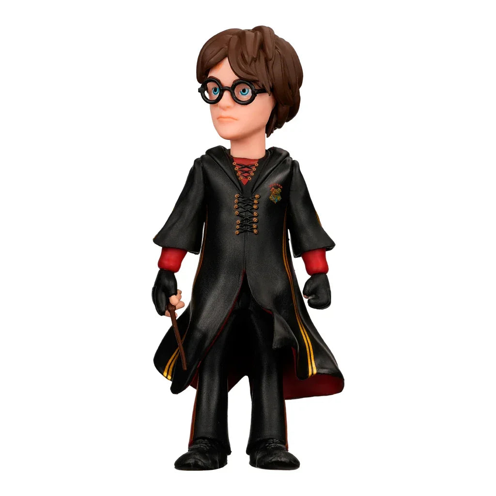 Harry Potter Figur mit Zauberstab und Gryffindor-Robe