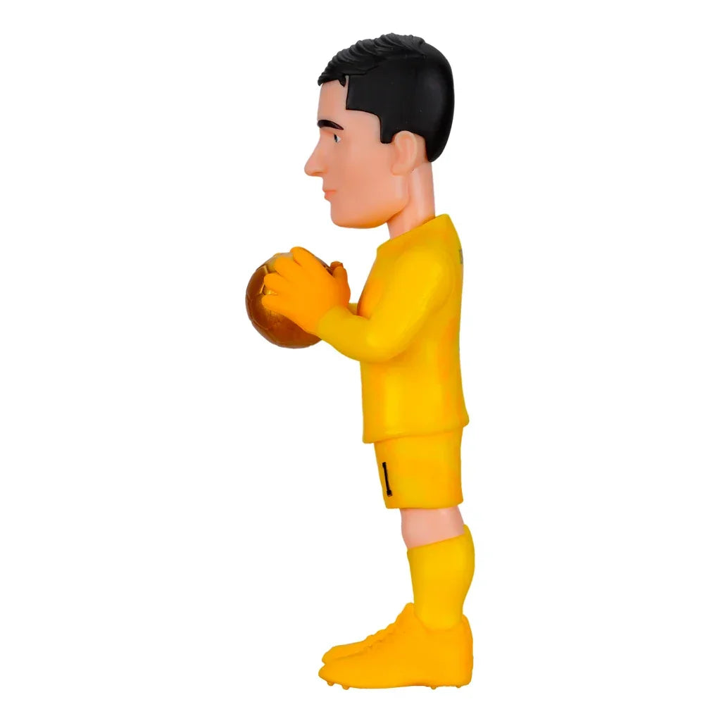 Fußballtorwart-Figur in Gelb mit Ball