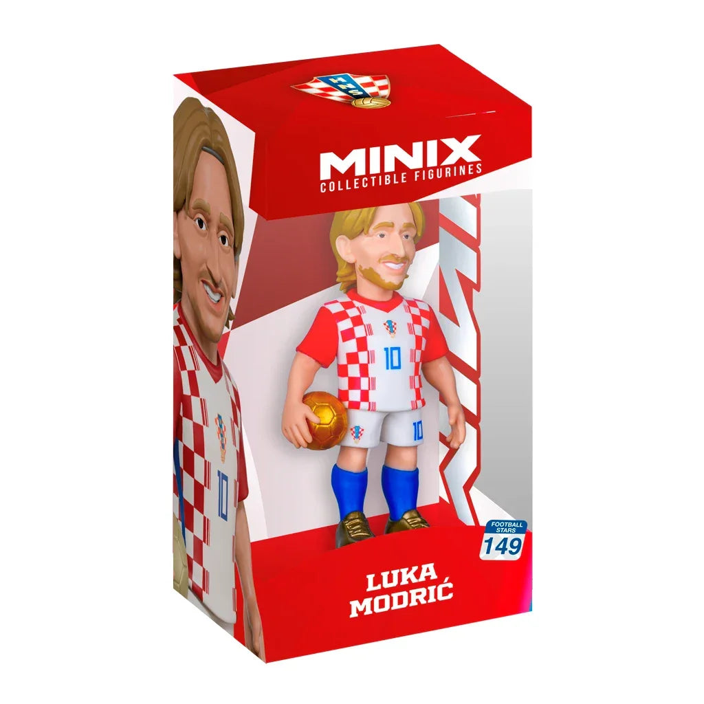 Minix Sammelfigur Luka Modric in rotem und weißem Trikot mit Nummer 10 und Fußball