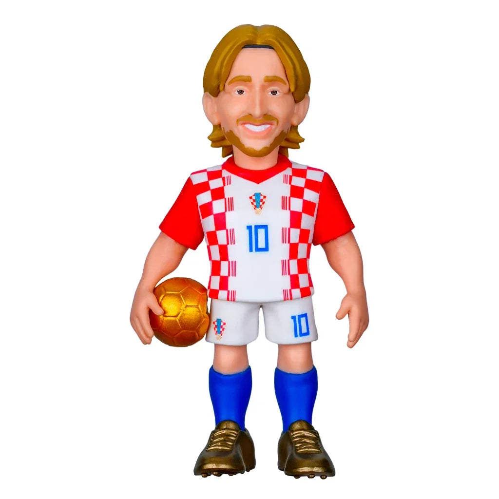 Luka Modric Figur im kroatischen Trikot mit goldenem Fußball