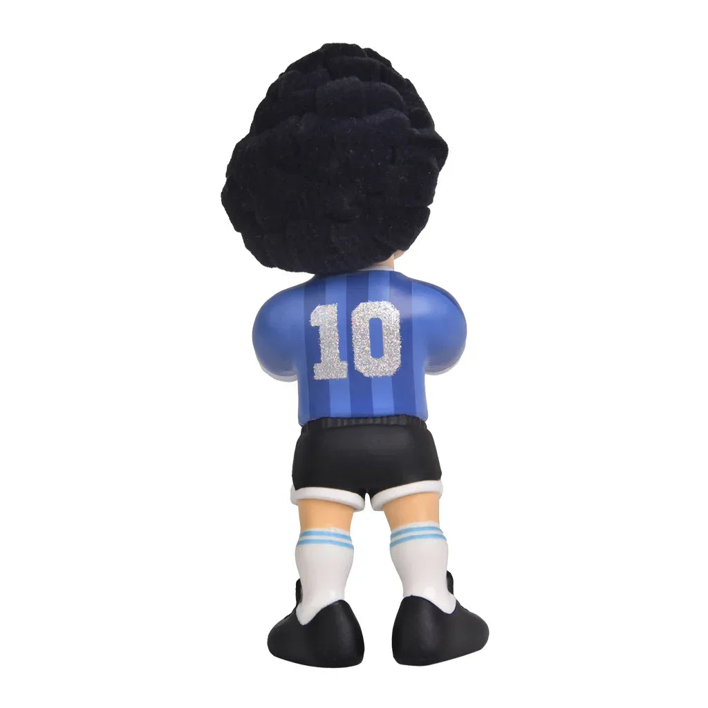 Rueckansicht einer Fussballerfigur mit blauem Trikot und der Nummer 10