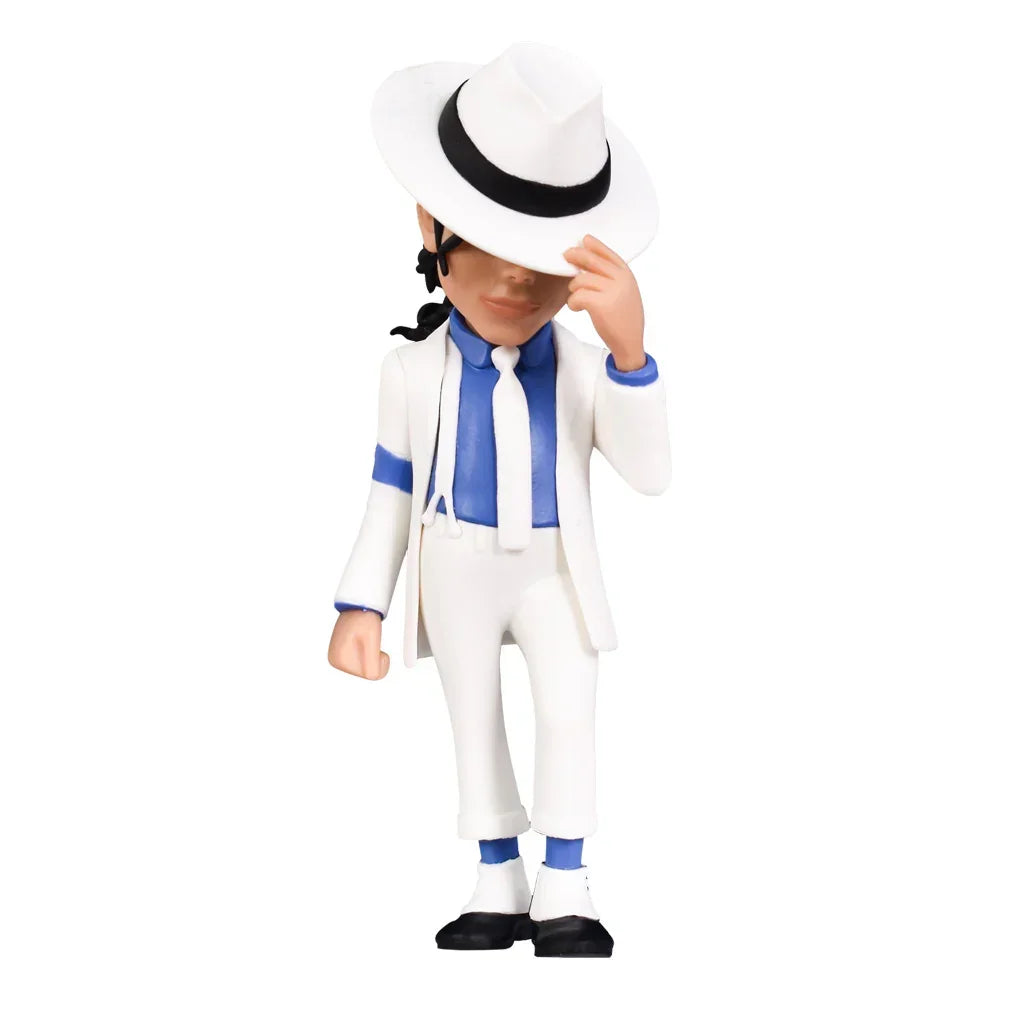 Michael Jackson Figur in weissem Anzug mit Hut