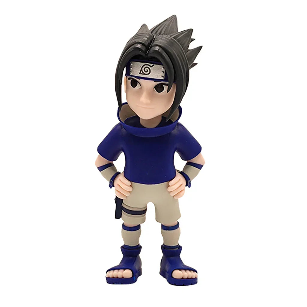 Sasuke Uchiha Anime Figur mit Stirnband und blauem Oberteil