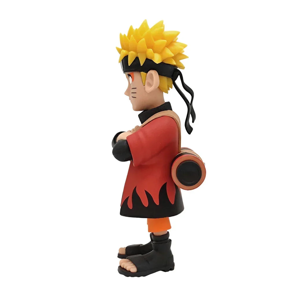 Naruto Uzumaki Sammelfigur in Seitenansicht mit rotem Mantel und Stirnband