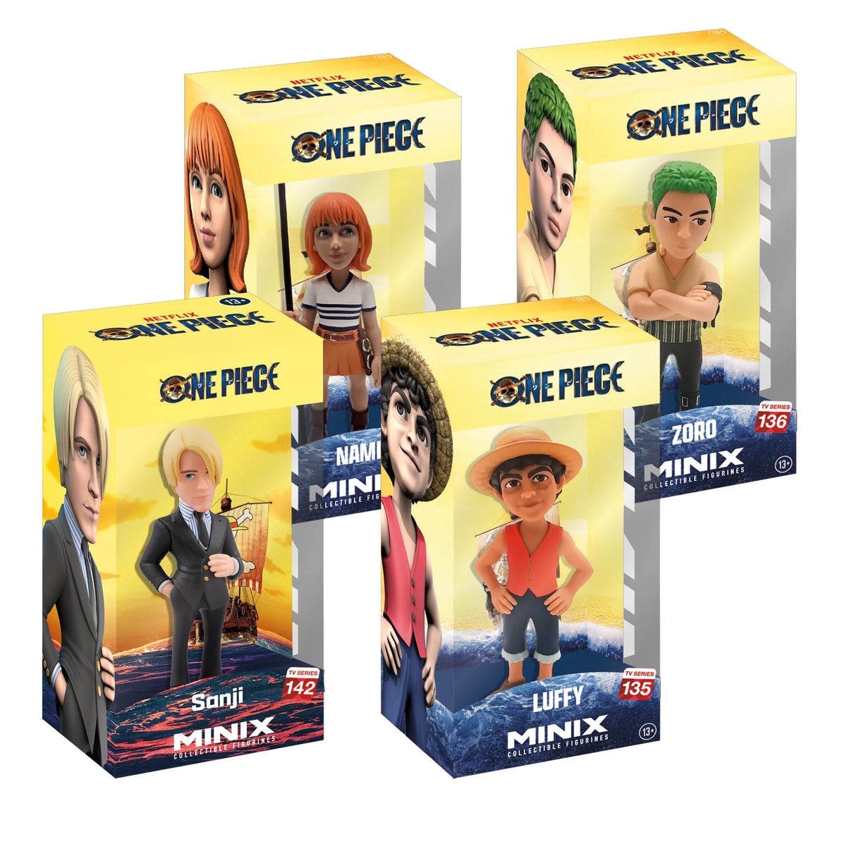 One Piece - Pack Pirates au Chapeau de Paille (12 cm) - Figurine de collection