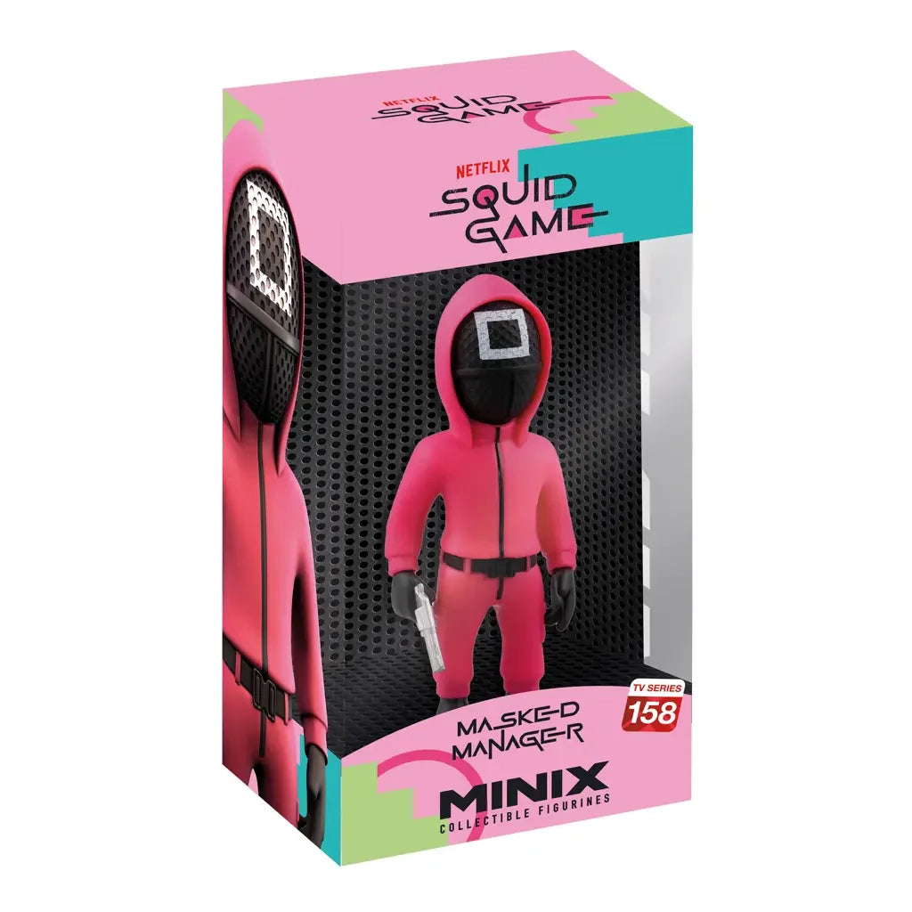 Minix Squid Game Masked Manager Sammelfigur in pinker Box
