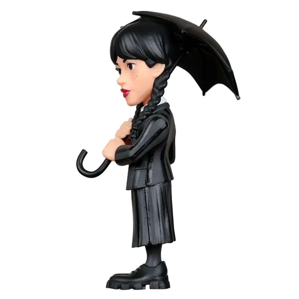Wednesday Addams Figur mit Regenschirm