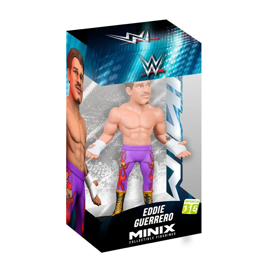 Eddie Guerrero Minix Sammelfigur in lila Hose mit Flammenmuster