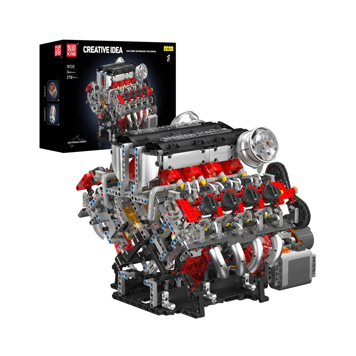 Fluid King Creative Idea F488 Supercar V8 Motor Bausatz mit Verpackung