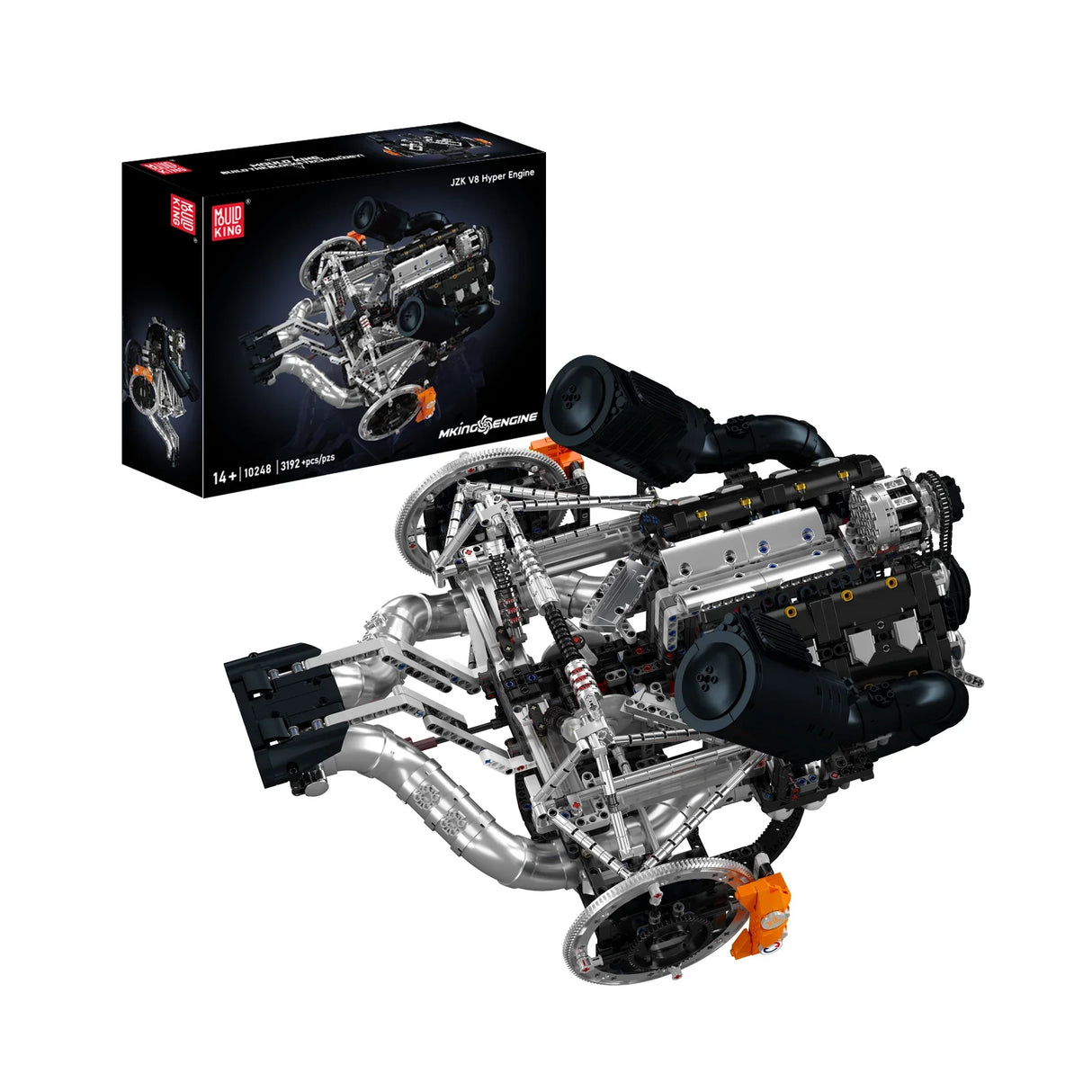 Mould King JZK V8 Hyper Motor mit Verpackung