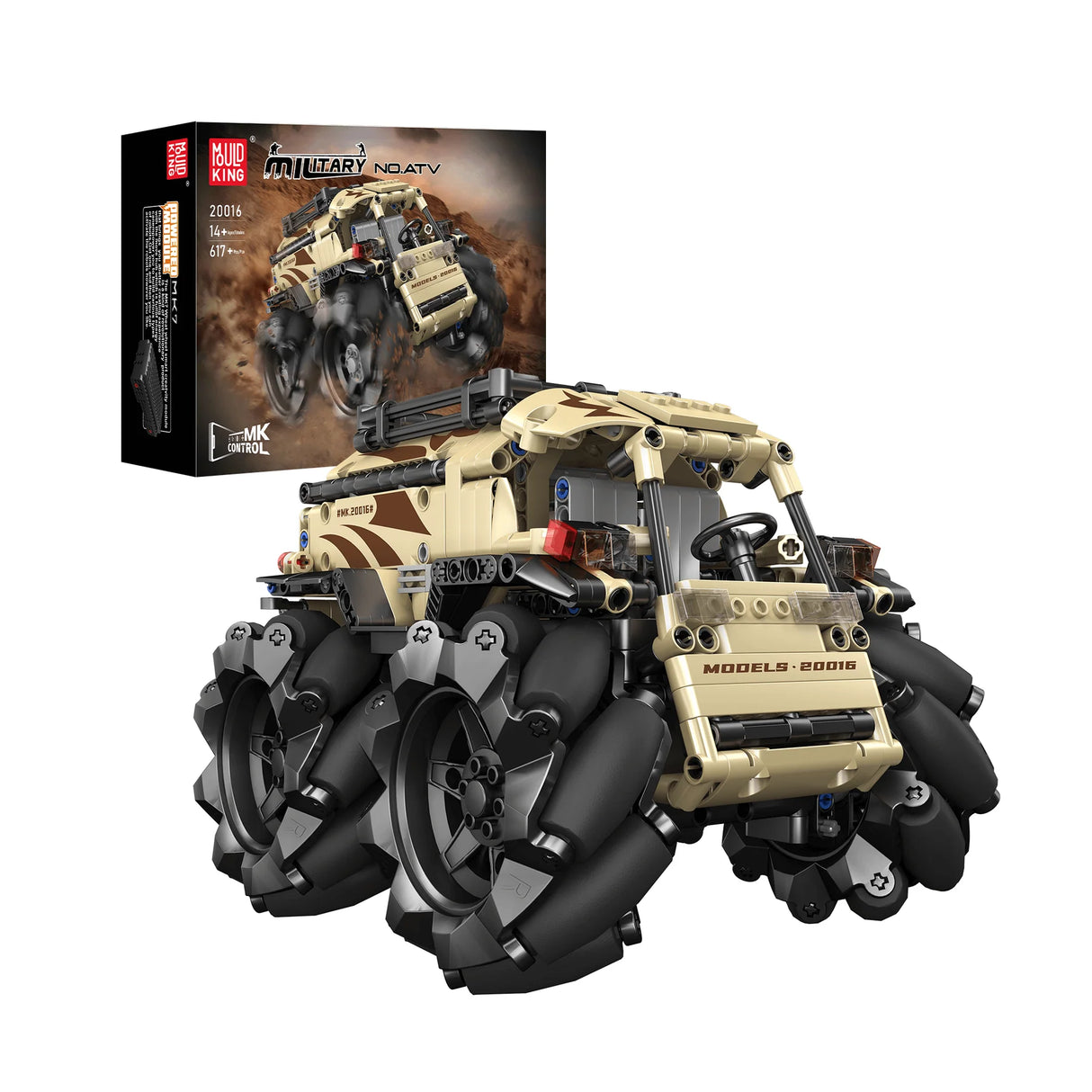 Mould King Military No ATV Bausatz mit Fernbedienung und Verpackung