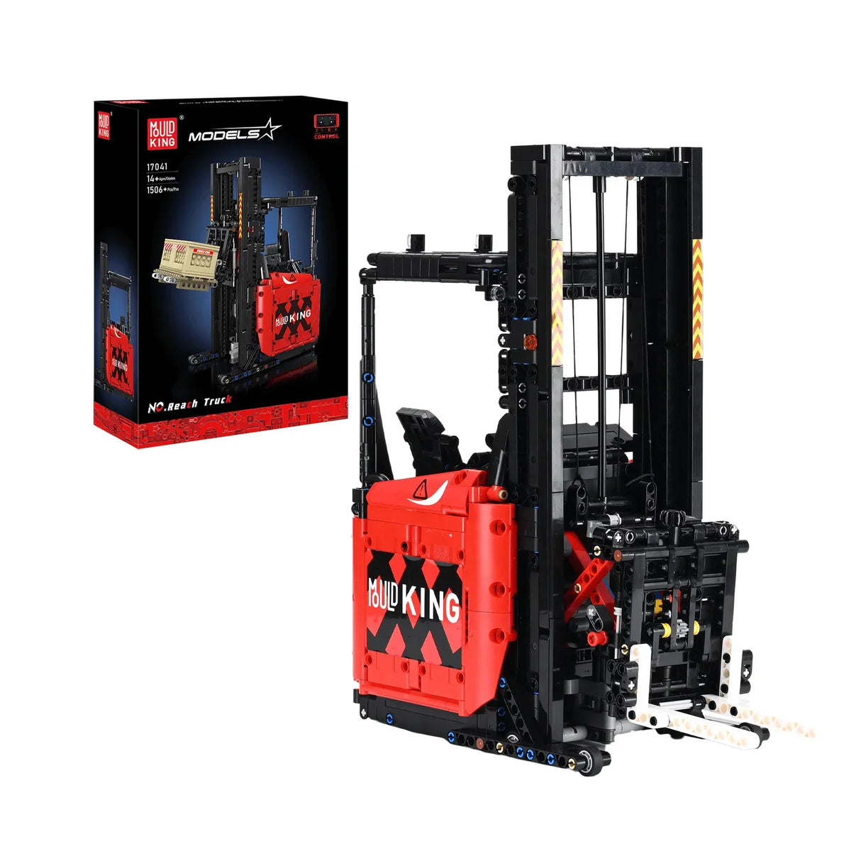 Mould King 17041 Reach Truck Modellbausatz mit Fernbedienung und 1506 Teilen