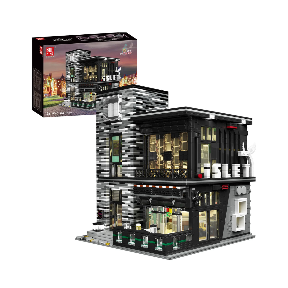 Mould King 16042 The Bar Bausteine Set mit LED-Beleuchtung