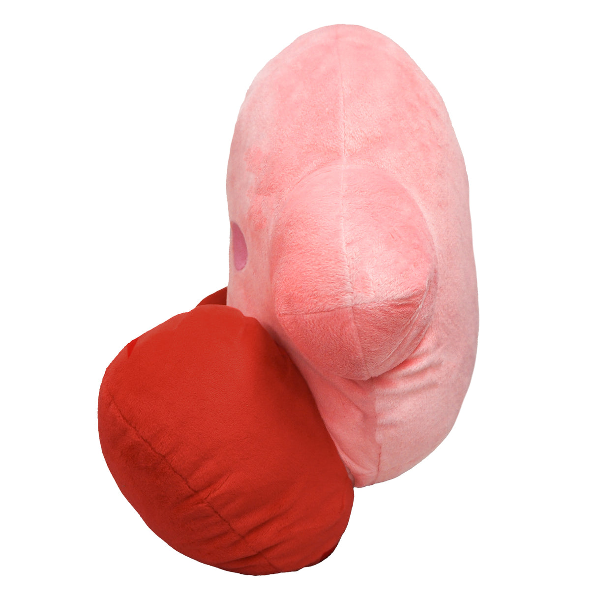 Rosa Kirby Plüschfigur mit rotem Herz