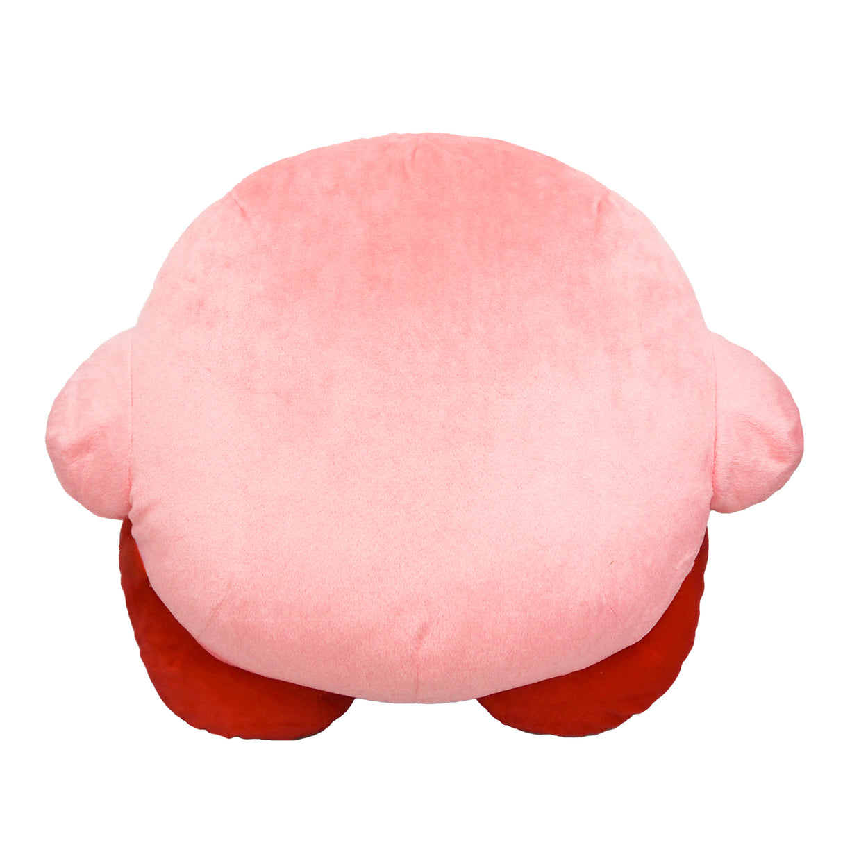 Rosa Kirby Plüschkissen mit roten Füßen