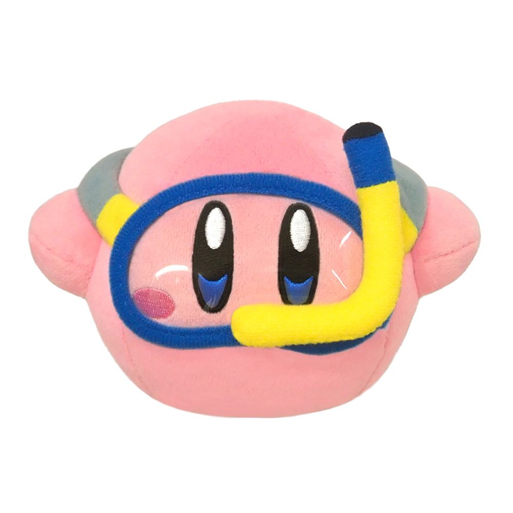 Kirby Plüschtier mit Taucherbrille und Schnorchel