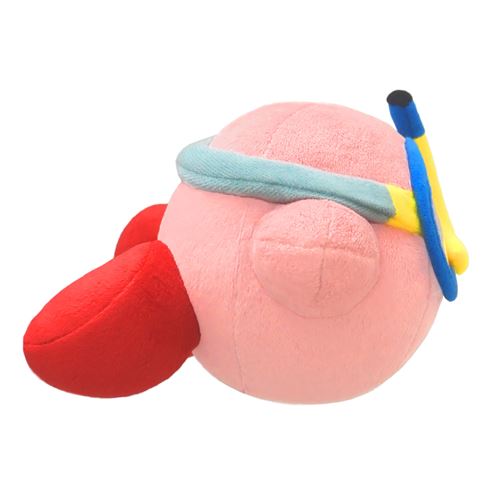 Kirby Plüschtier mit Schnorchel und Taucherbrille