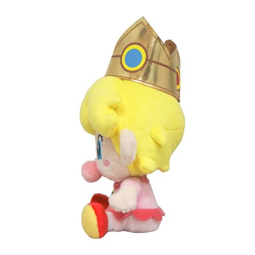 Baby Peach Plüschtier mit goldener Krone und rosa Kleid