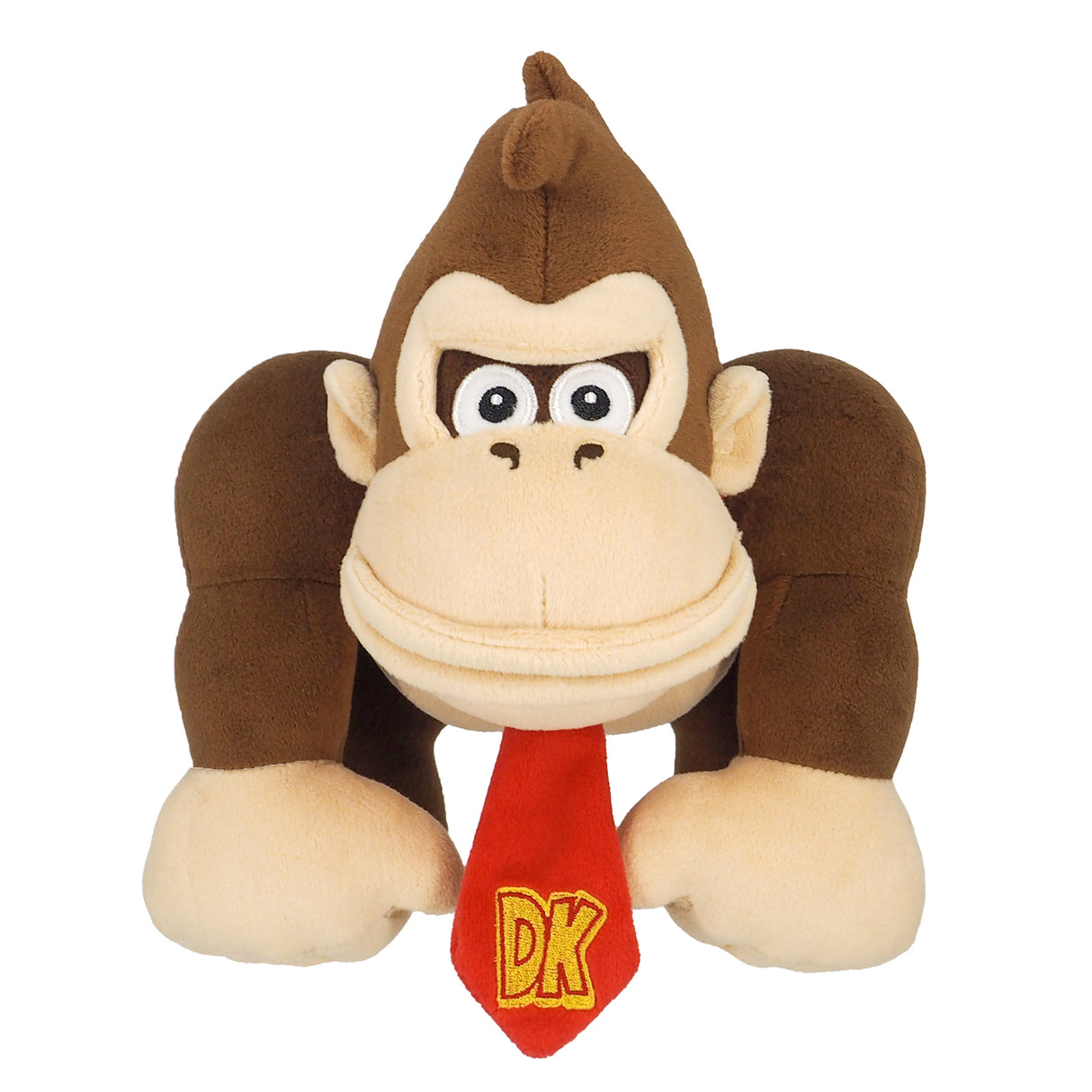 Plüschfigur Donkey Kong mit roter Krawatte und DK Logo