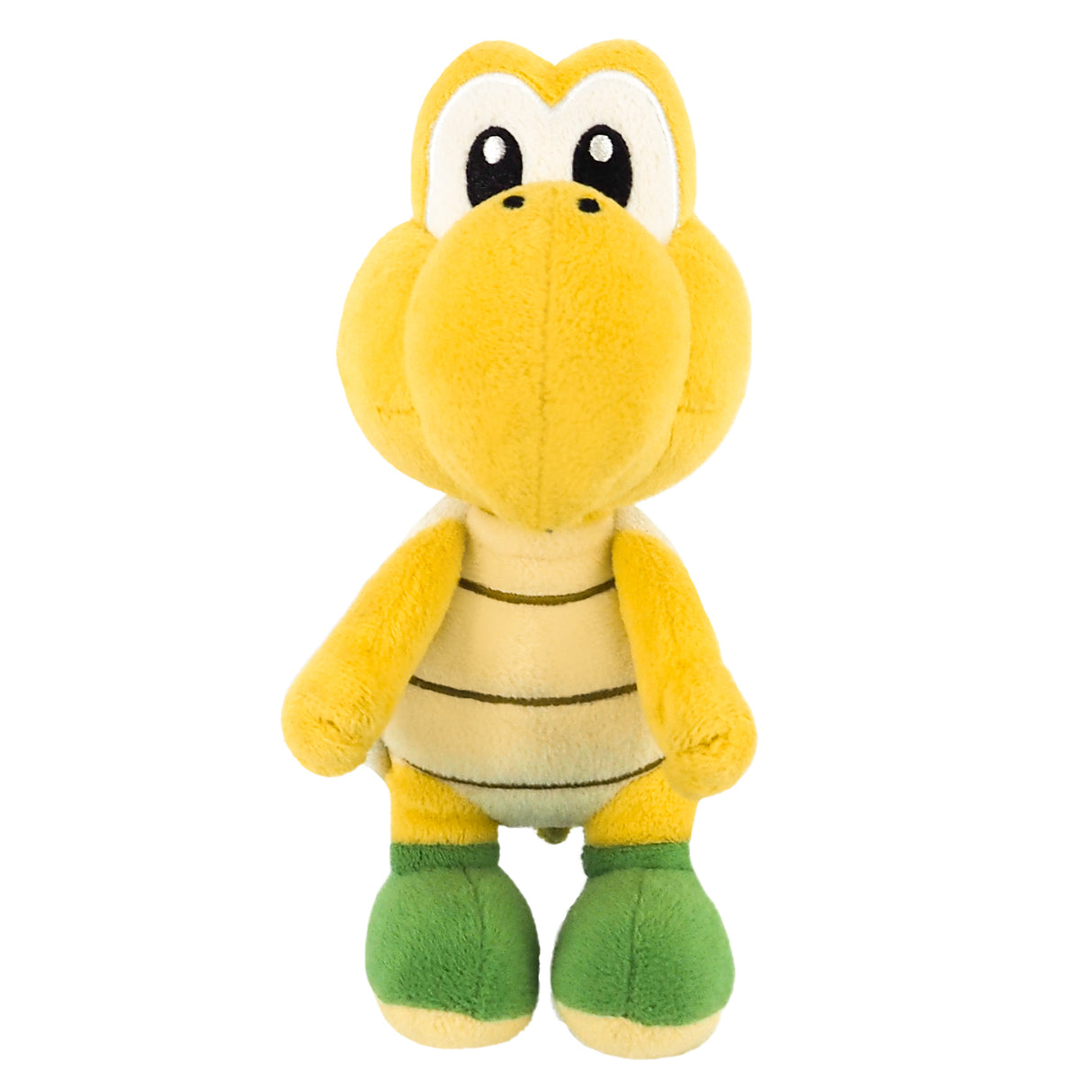 Gelbe Koopa Troopa Plüschfigur mit grünem Panzer und grünen Schuhen