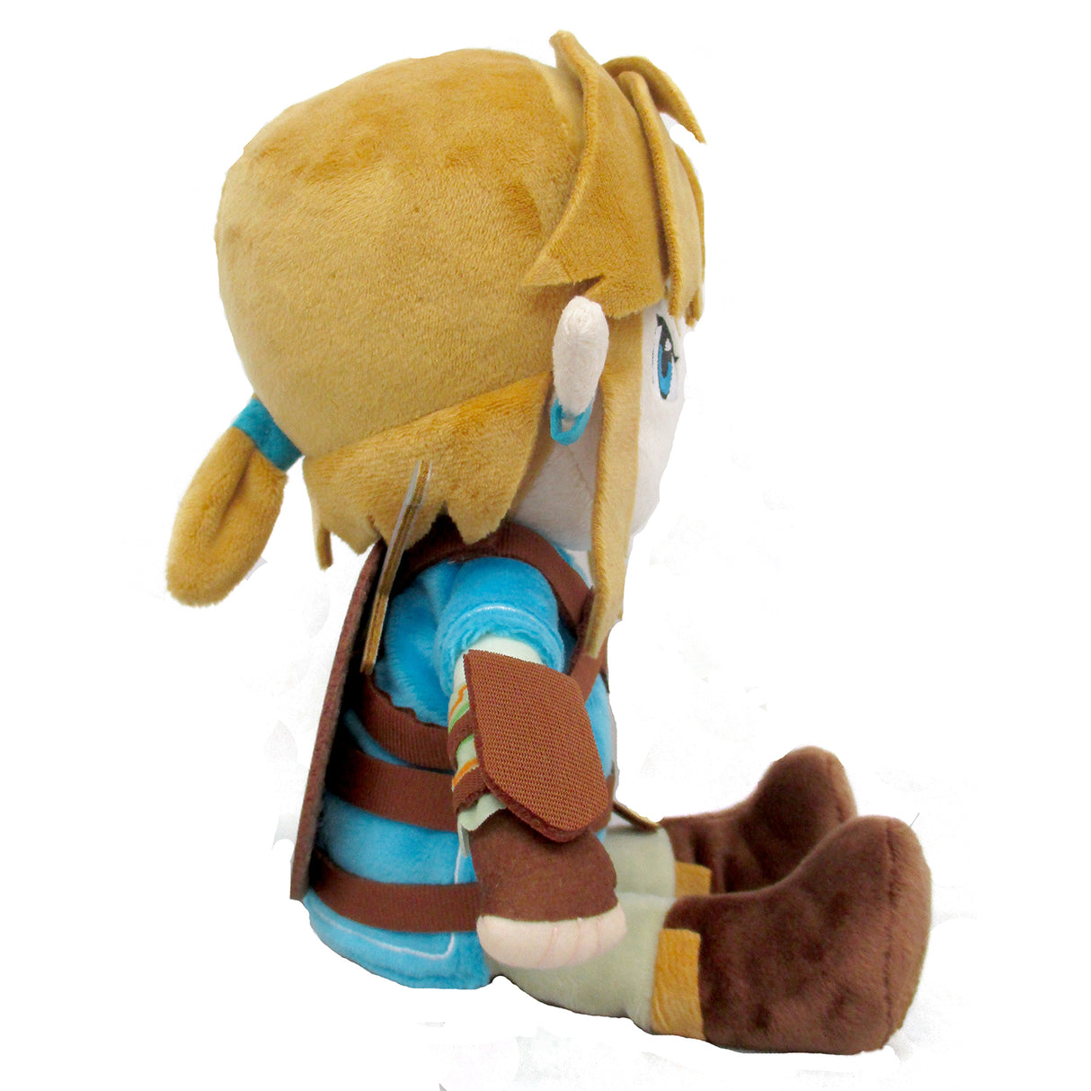 Plüschfigur von Link aus The Legend of Zelda in Seitenansicht
