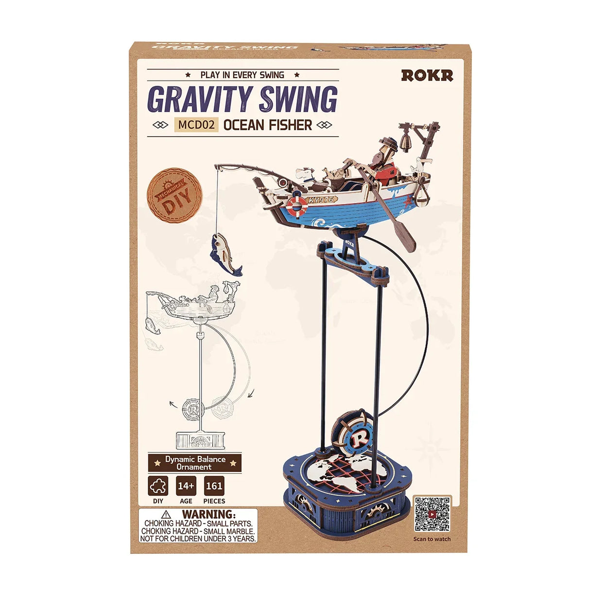 Verpackung des ROKR Gravity Swing Ocean Fisher Bausatzes