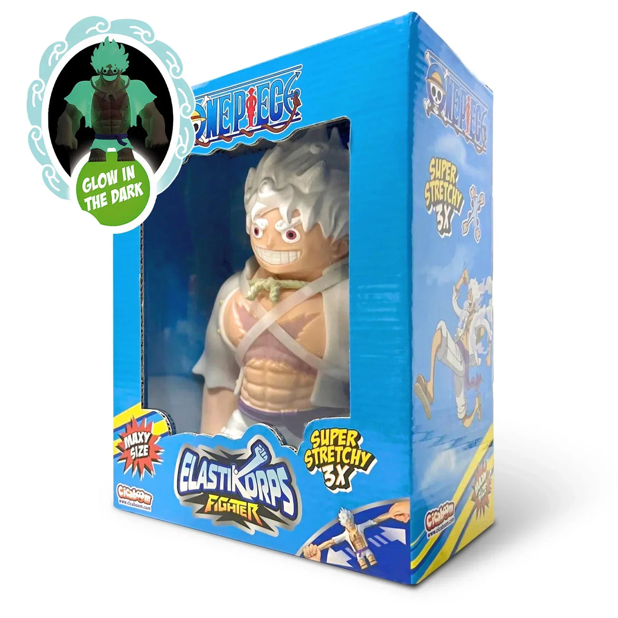 One Piece Elastikorps Fighter Figur in blauer Verpackung