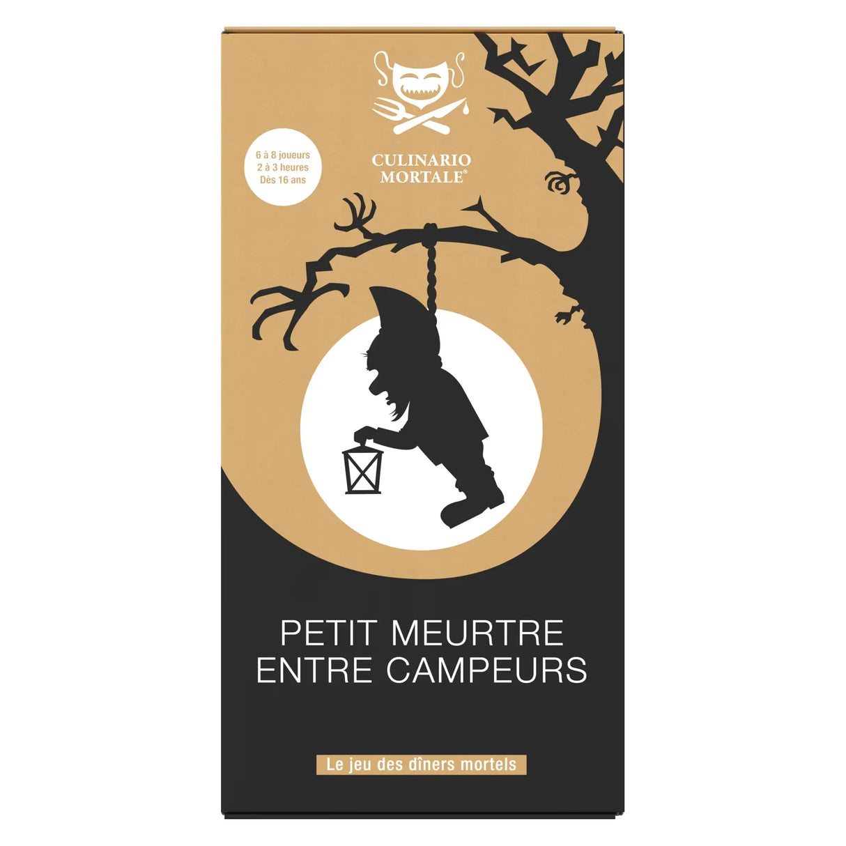 Culinaris Mortale Petit Meurtre entre Campeurs Spielbox mit Zwerg und Laterne