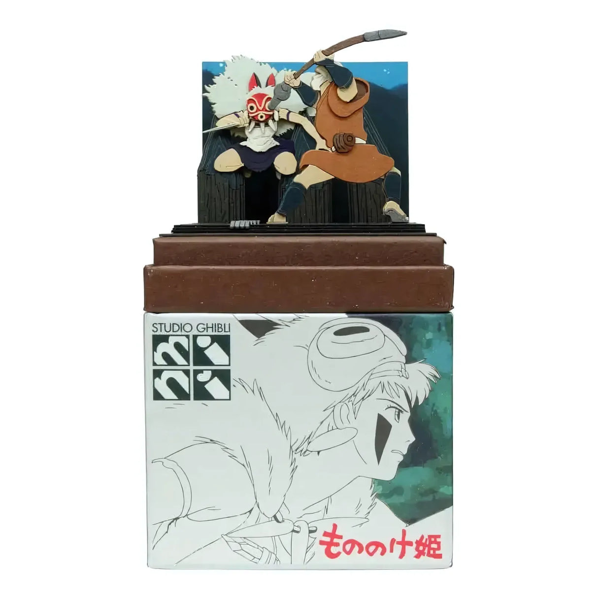Studio Ghibli Prinzessin Mononoke Diorama mit San und Ashitaka im Kampf